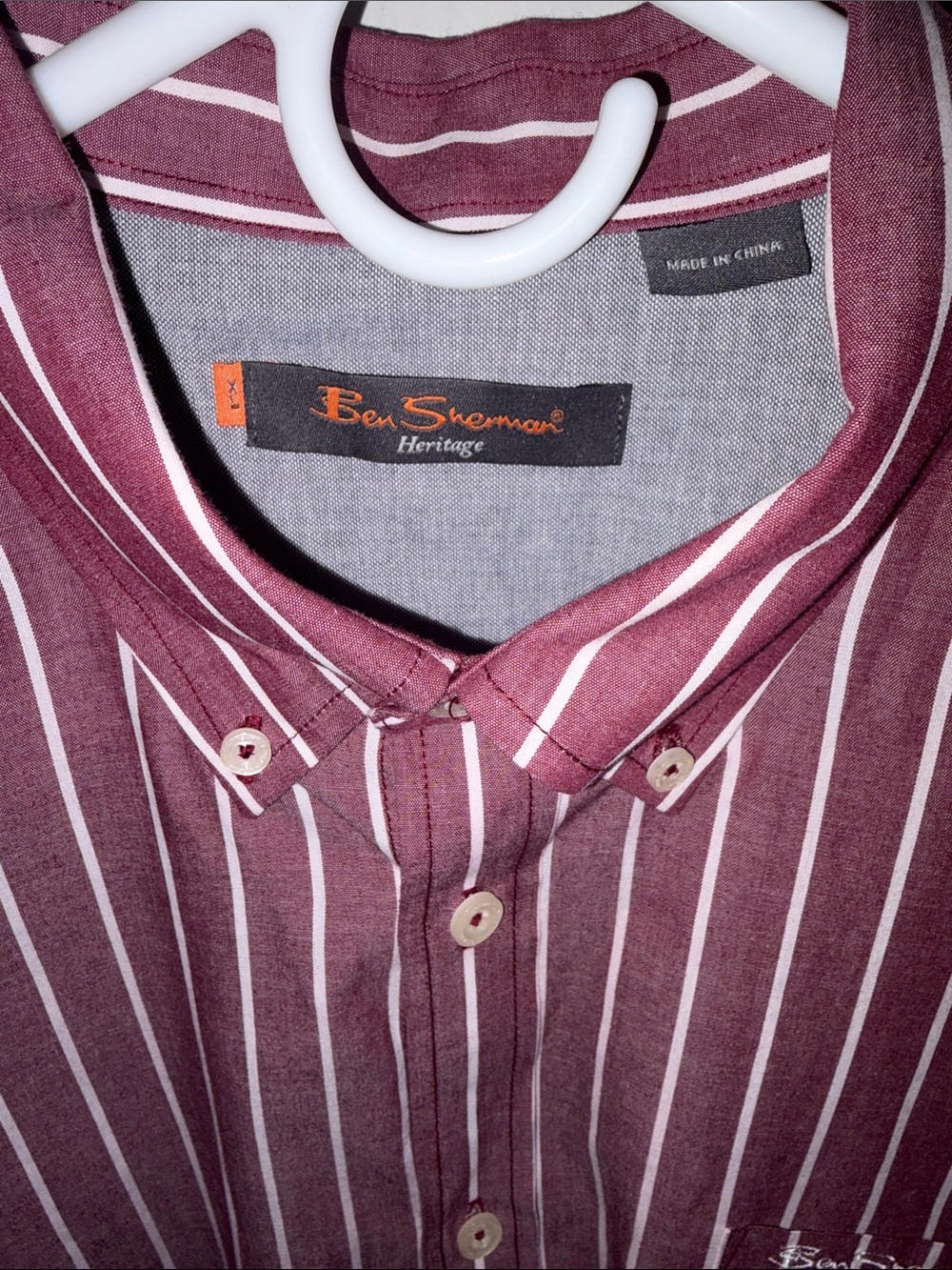 Ben Sherman Heritage Button-Down Striped Shirt - Picture 3 of 6